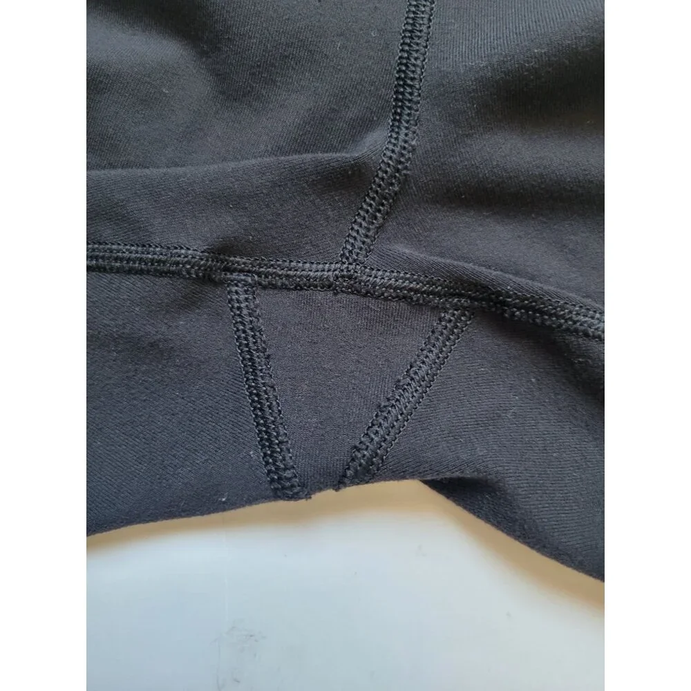 Lululemon Black Cropped Sheer Leggings Size 4 Workout Gym Active Wear Casual - Picture 5 of 7